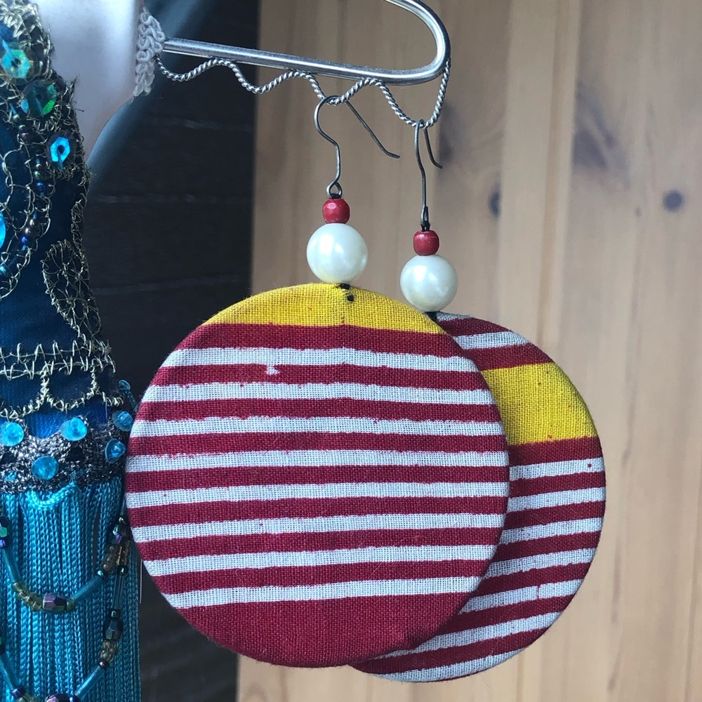Fabric earrings